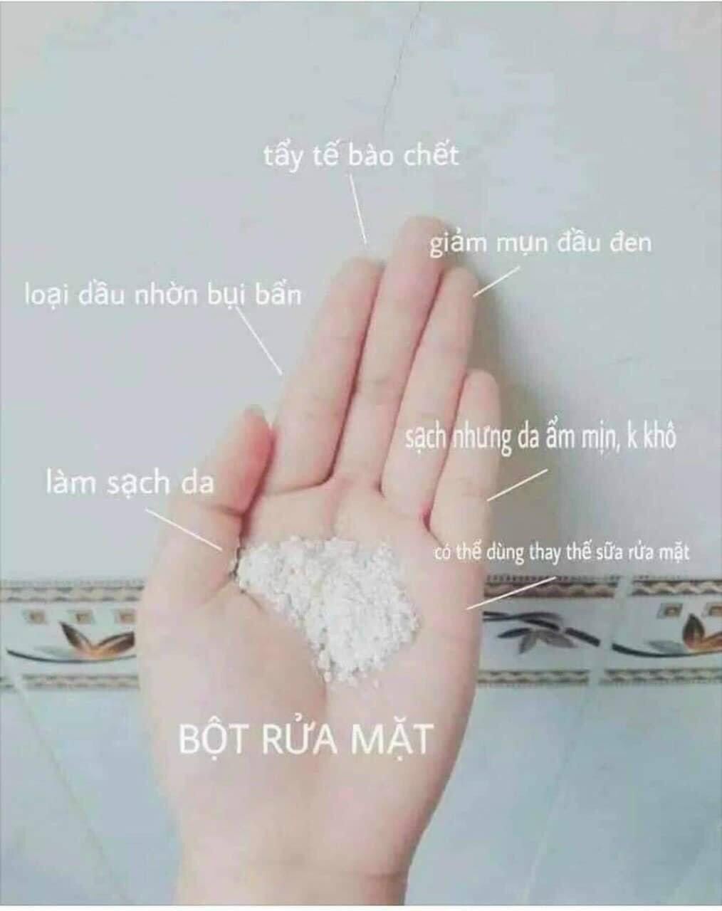Sỉ 1kg Bột Rửa Mặt Thảo Dược Dưỡng Trắng da Handmade kiềm dầu, giảm nhờn, se khít lỗ chân lông