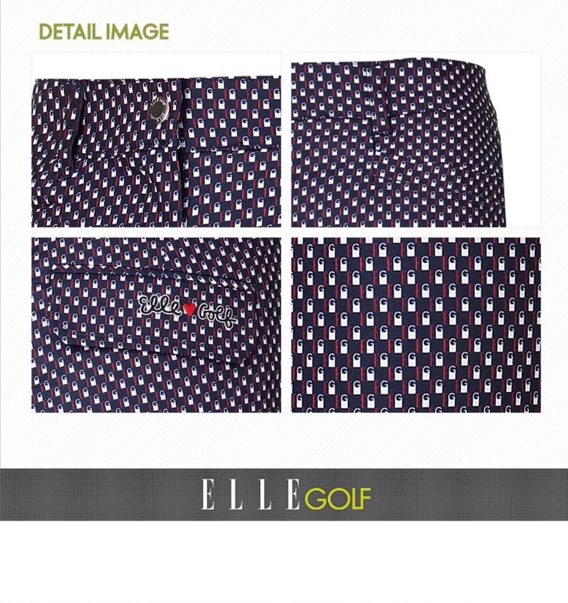 [Elle.golf] Quần golf nữ xuất dư Hàn Quốc họa tiết chấm bi, size 73 76
