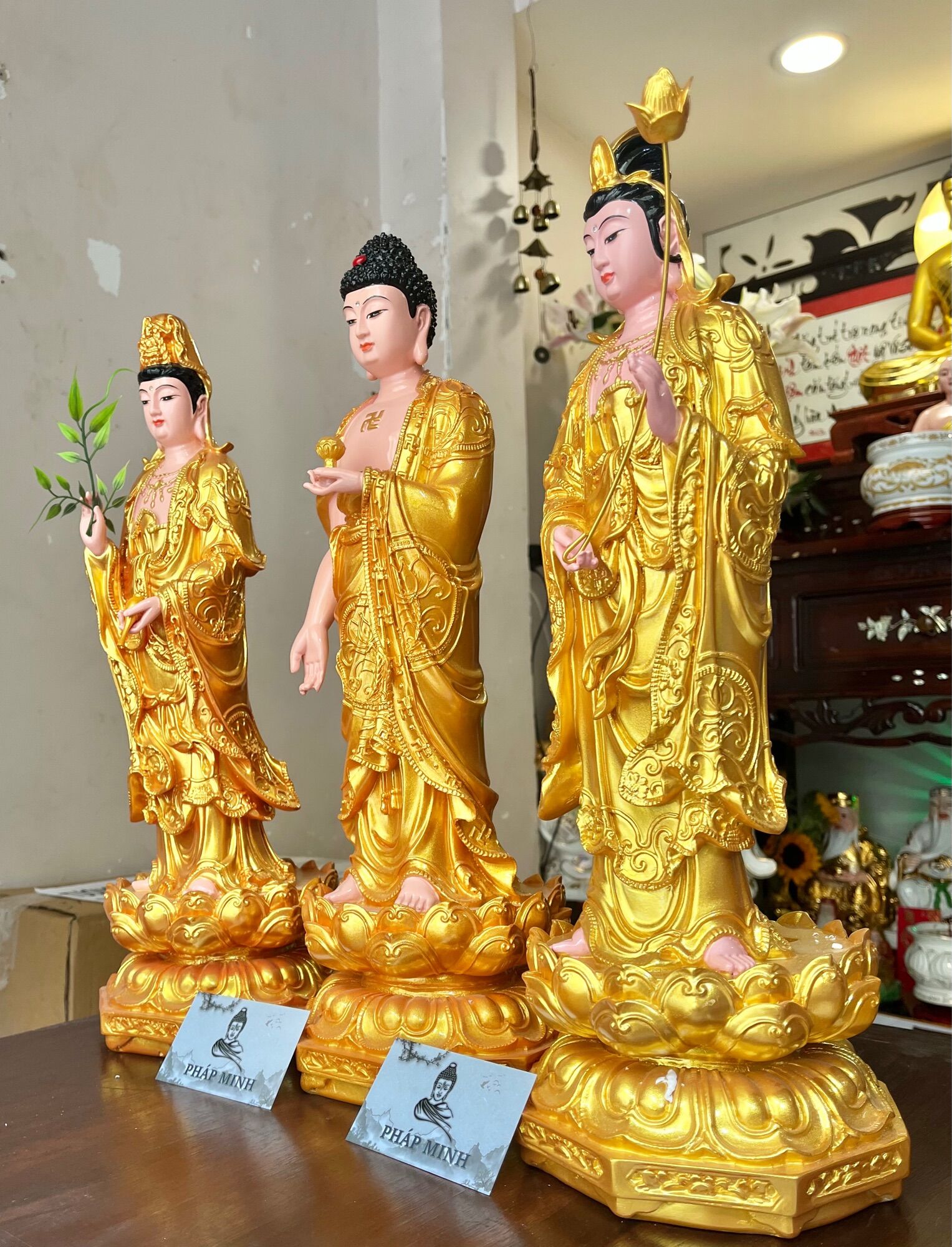 Tôn tượng tây phương tam thánh cao 50cm
