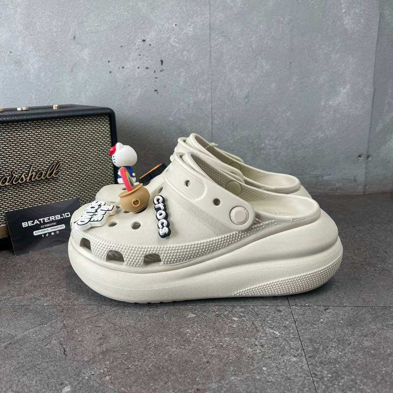 CHÍNH HÃNG - GIÀY CLOG UNISEX CROCS CRUSH CLASSIC WHITE Code: 207521-100
