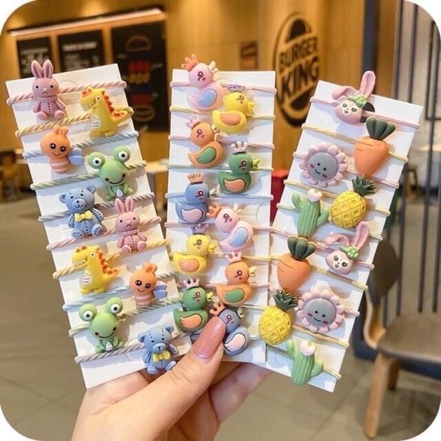 Set 10 Dây buộc tóc cute cho bé