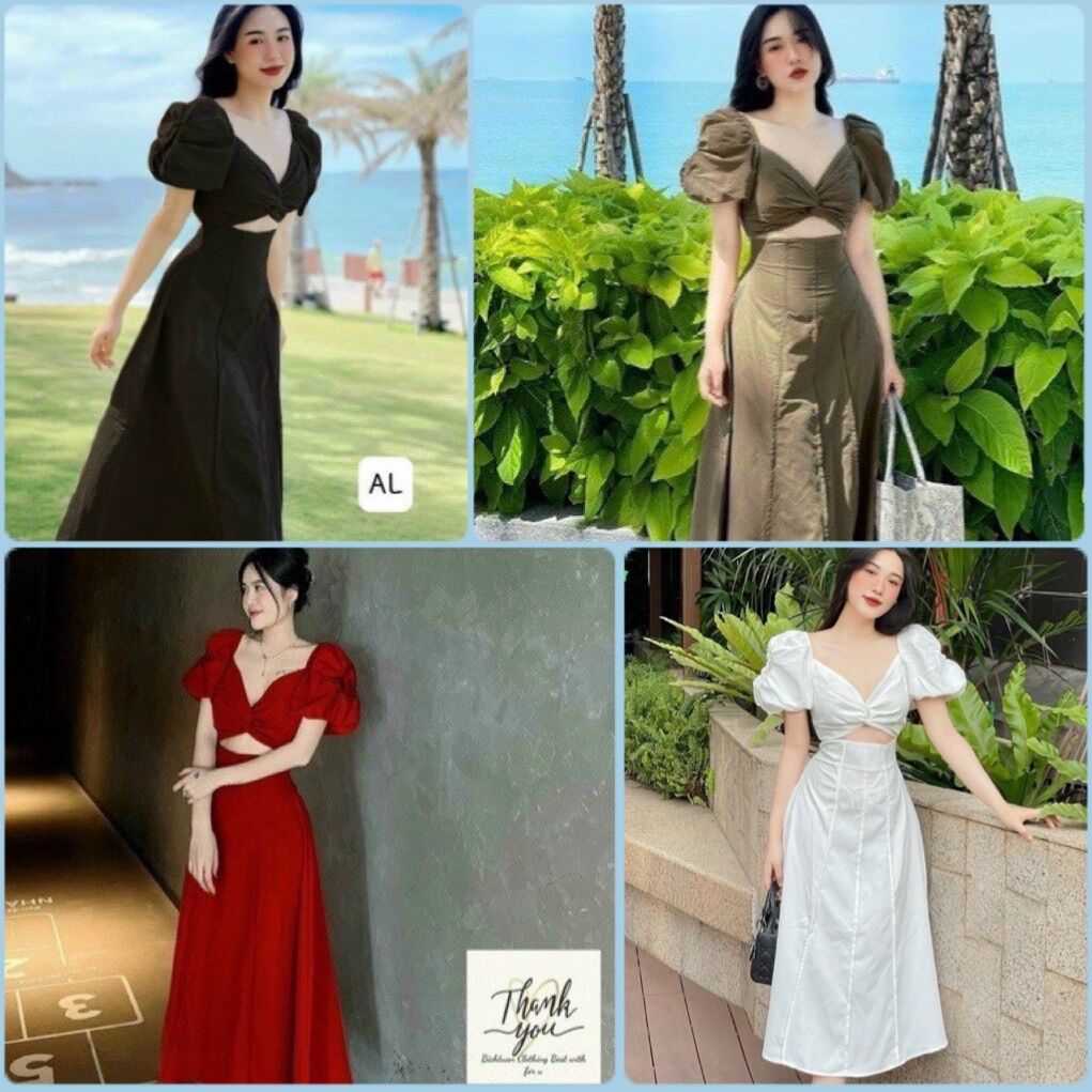 (SHOP TÁO ĐỎ BIGSIZE 50kg đến 90kg) đầm bigsize midi nữ xoắn ngực bigsize