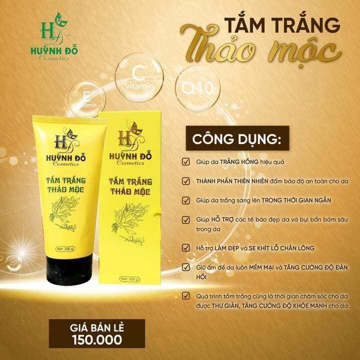 dưỡng trắng da  thảo mộc huỳnh đỗ
