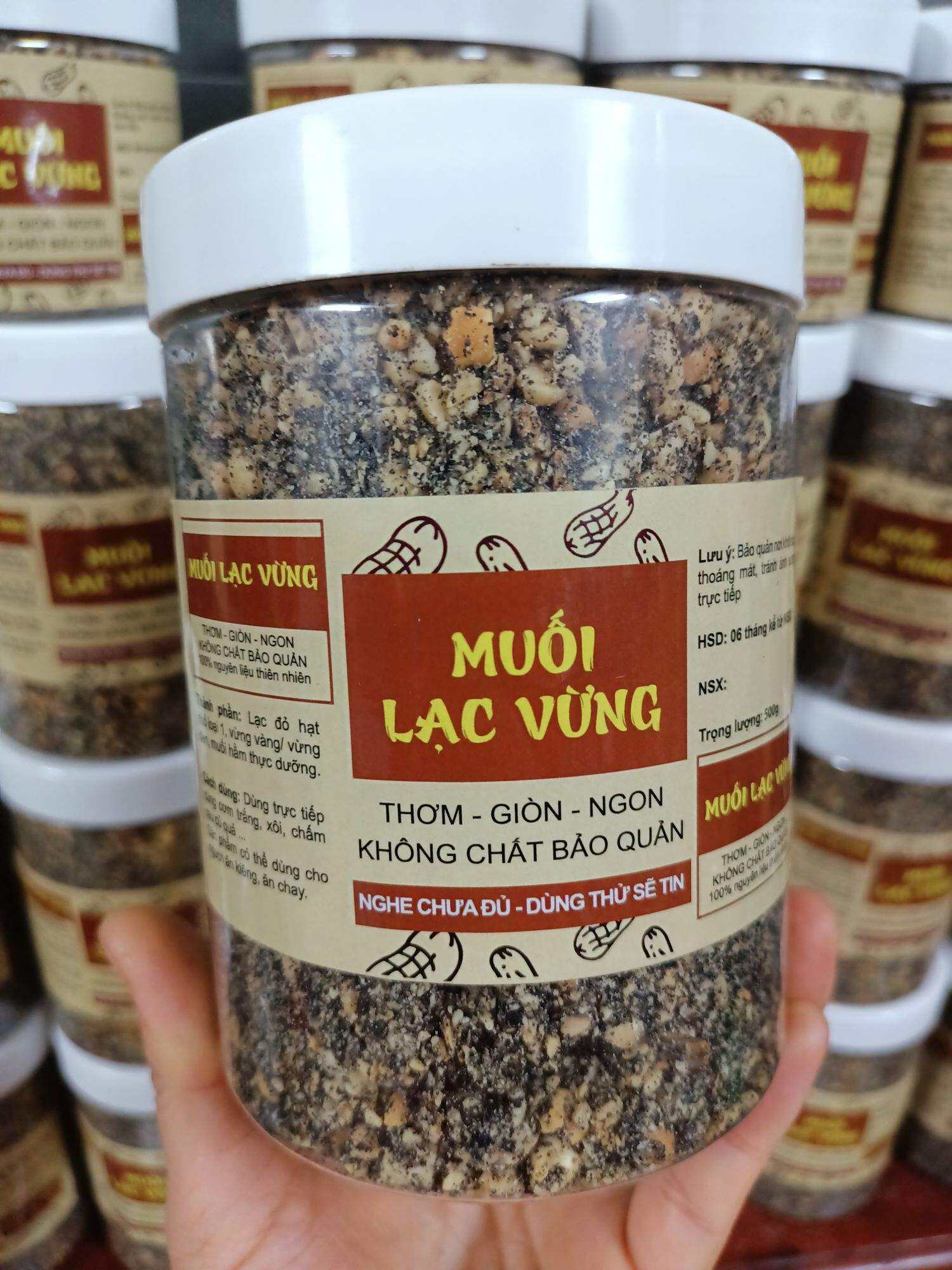 1kg muối lạc vừng thơm ngon(Lạc đỏ vừng đen)