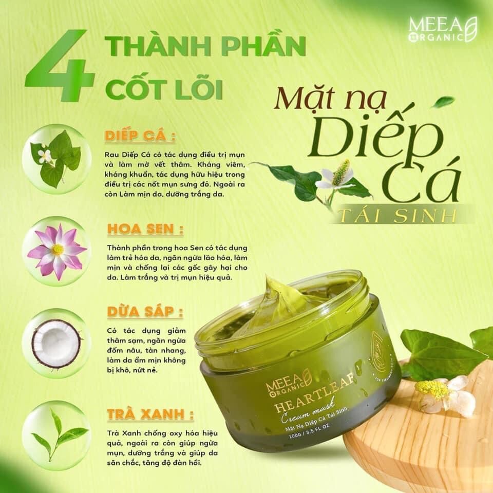 [KÈM CỌ + MÚT RỬA MẶT] MẶT NẠ MASK DIẾP CÁ MEEA 120G