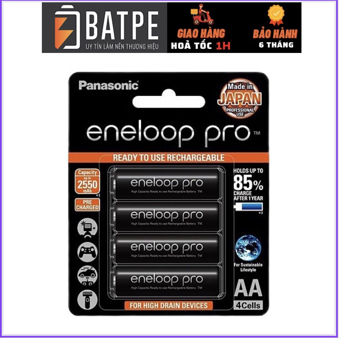 Pin sạc AA/AAA Panasonic Eneloop Pro 2550mAh