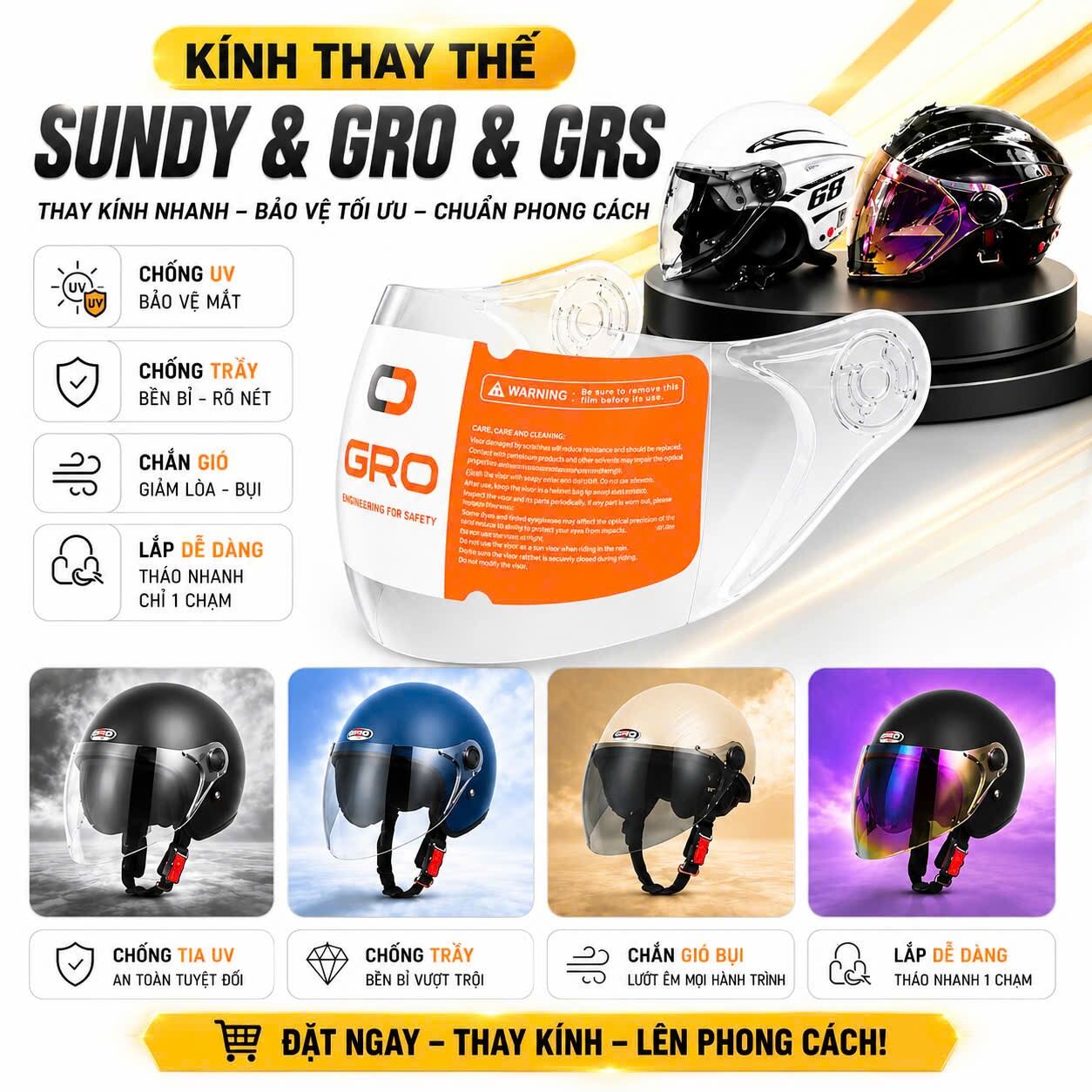Helmet Replacement Glasses Suitable for A33K, Grs A818, Grs A33, A737, 102, 368, 760, 860, 966, Gro A33,818, Sundy, Amby Helmet Mounts. Giá 80,000 Đồng*Miễn phí vận chuyển