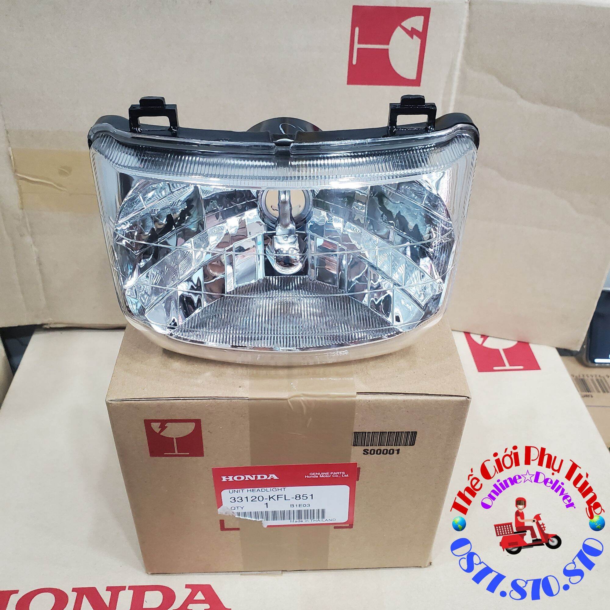 Pha đèn wave thái 110 zin thái lan - 33120-kfl-851