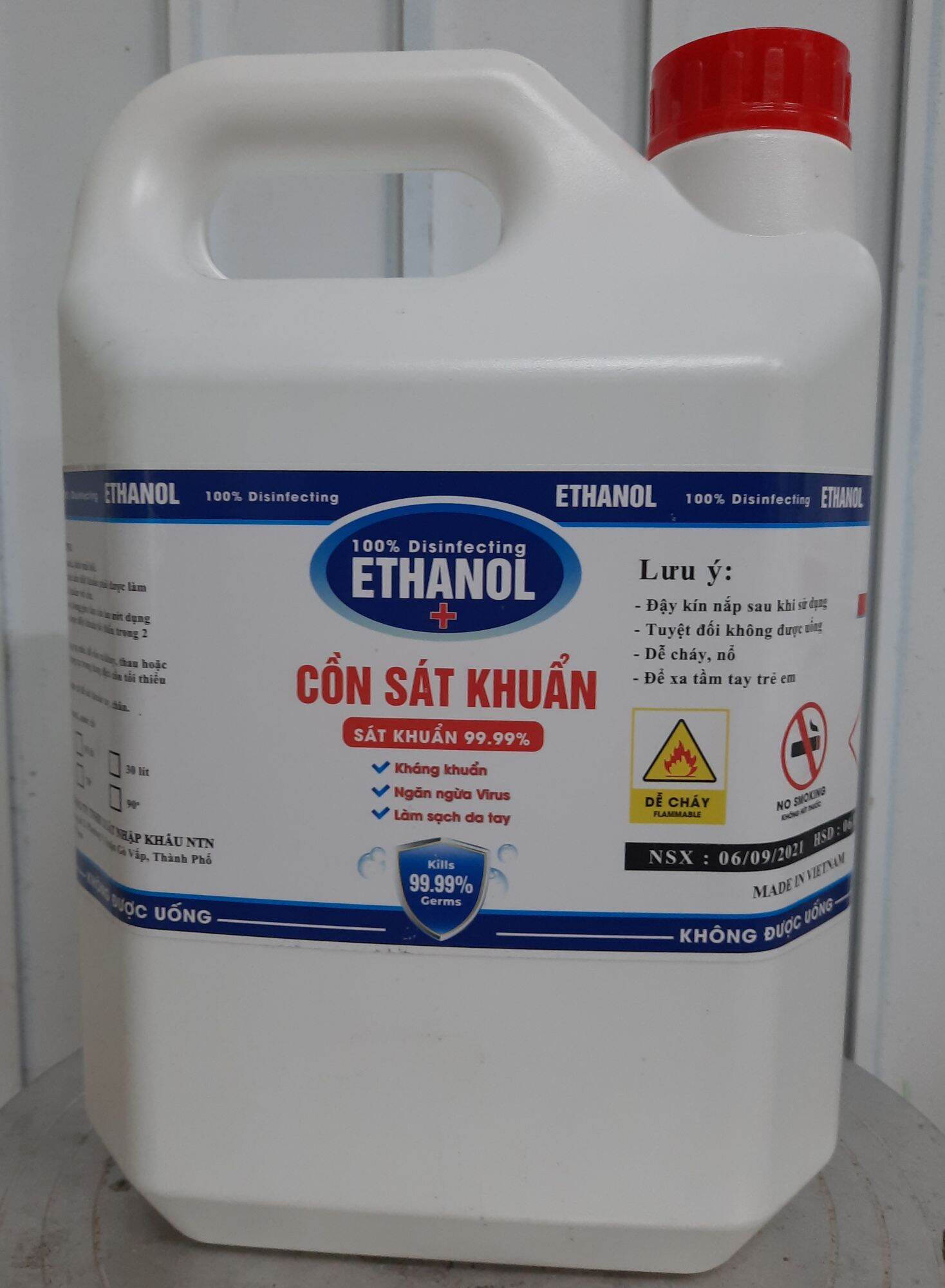 Dung dịch sát khuẩn 70° kháng khuẩn nhanh can 5 lit
