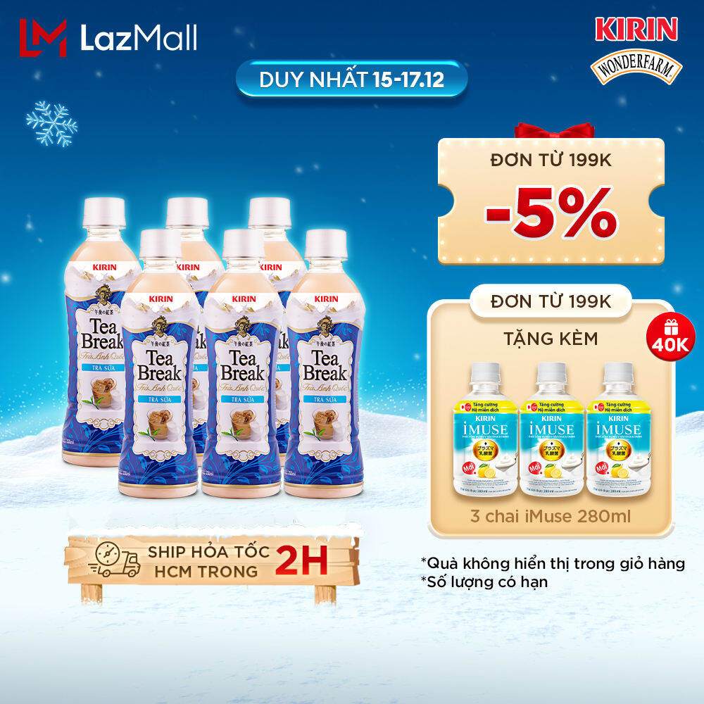 Lốc 6 - Trà Sữa Anh Quốc KIRIN Tea Break 345ml