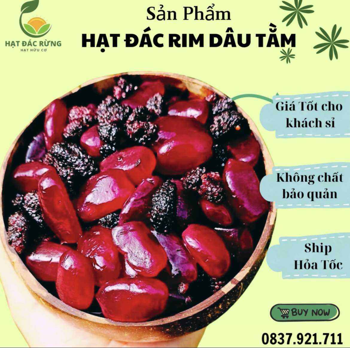 Hạt đác rim dâu tằm dùng làm topping trà- ăn kèm sữa chua
