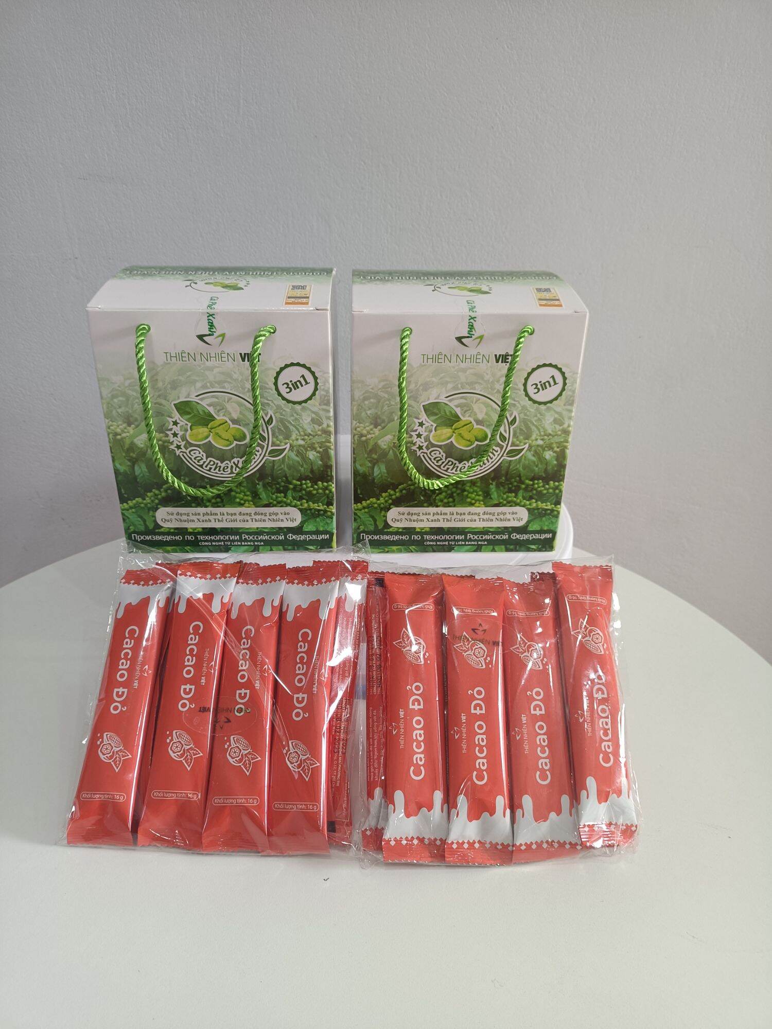 (Tặng 8 gói ca cao giảm cân ) Cà phê xanh giảm cân ( Hộp lớn 30 gói)