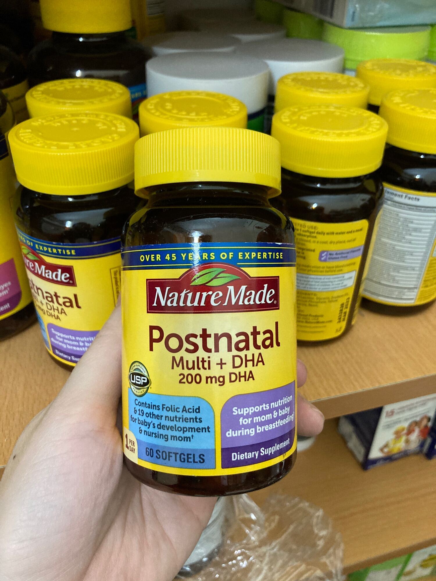 Viên lợi sữa Postnatal Nature Made cho mẹ sau sinh 60 viên