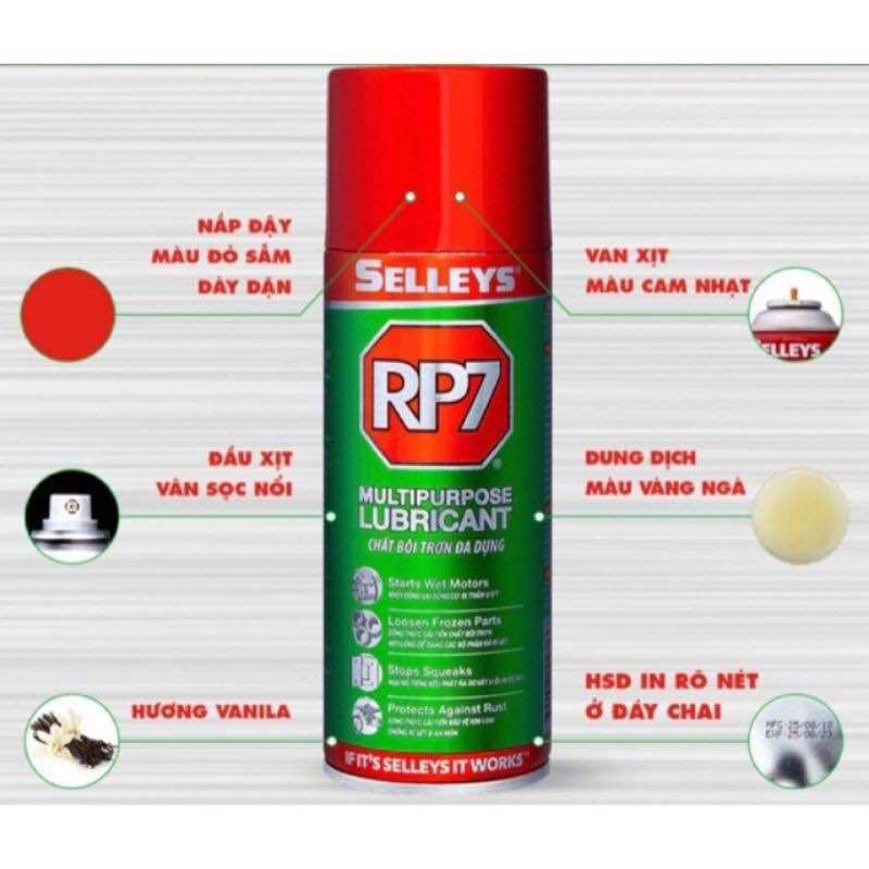 Chai xịt chống rỉ sét và bôi trơn Selleys RP7 175gr, 350gr