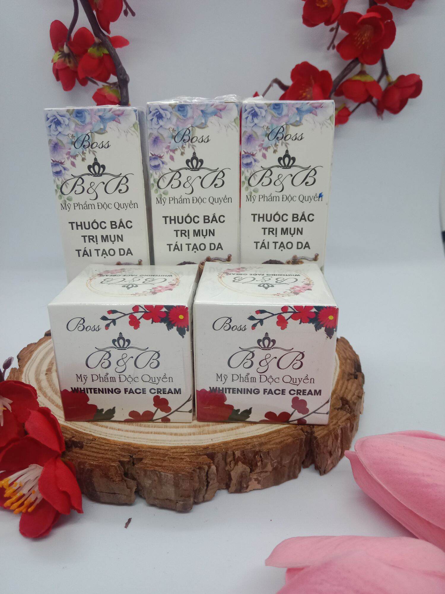 tái tạo mạnh B&B và kem face tổ yến B&B[3 mạnh nhất+2 kem face]