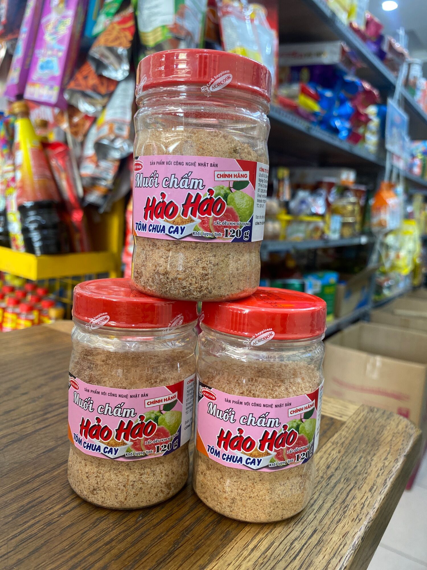 Combo 3 hũ muối chấm hảo hảo chính hãng 120g