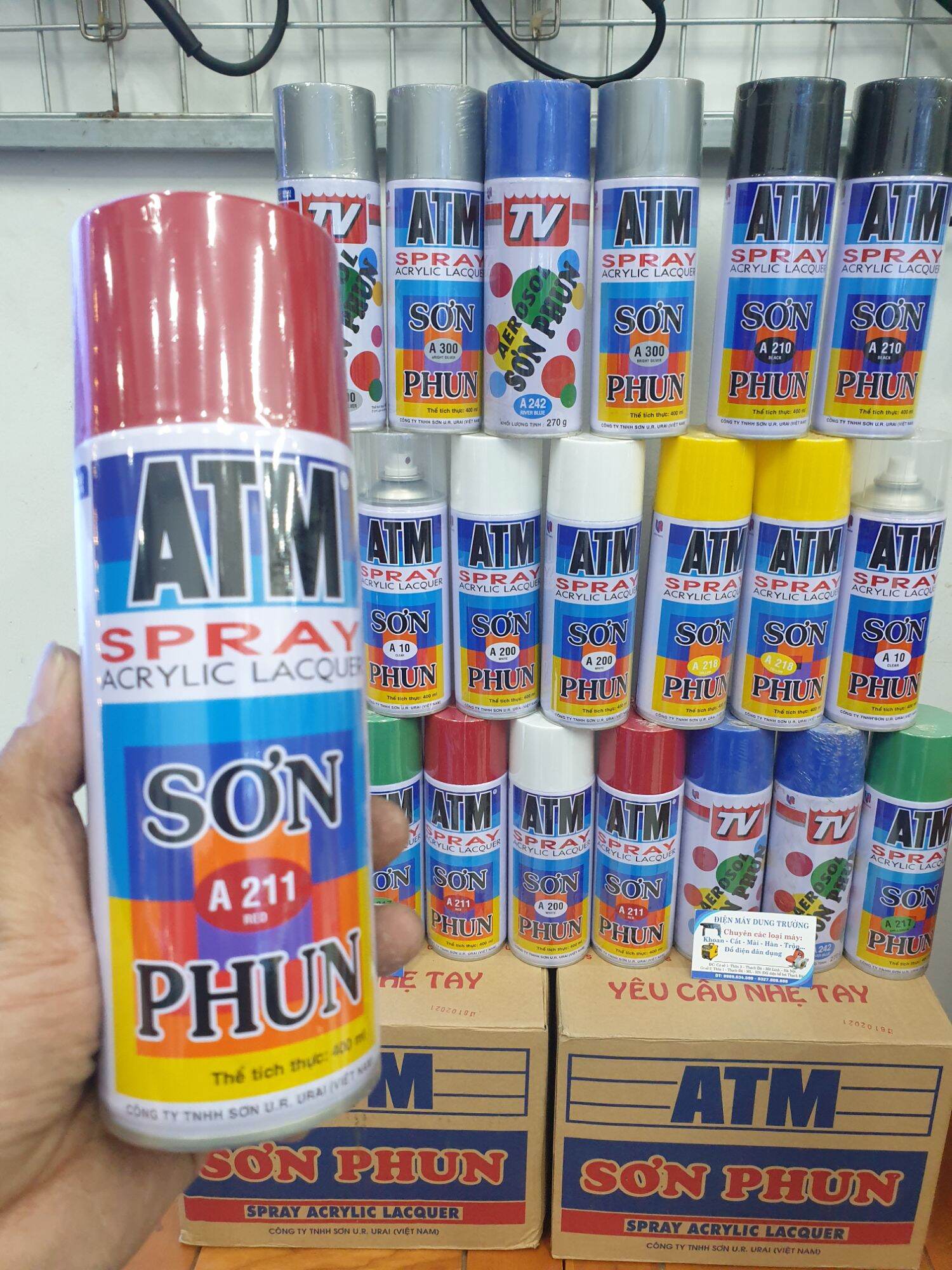Sơn phun dạng xịt ATM ,TV các màu