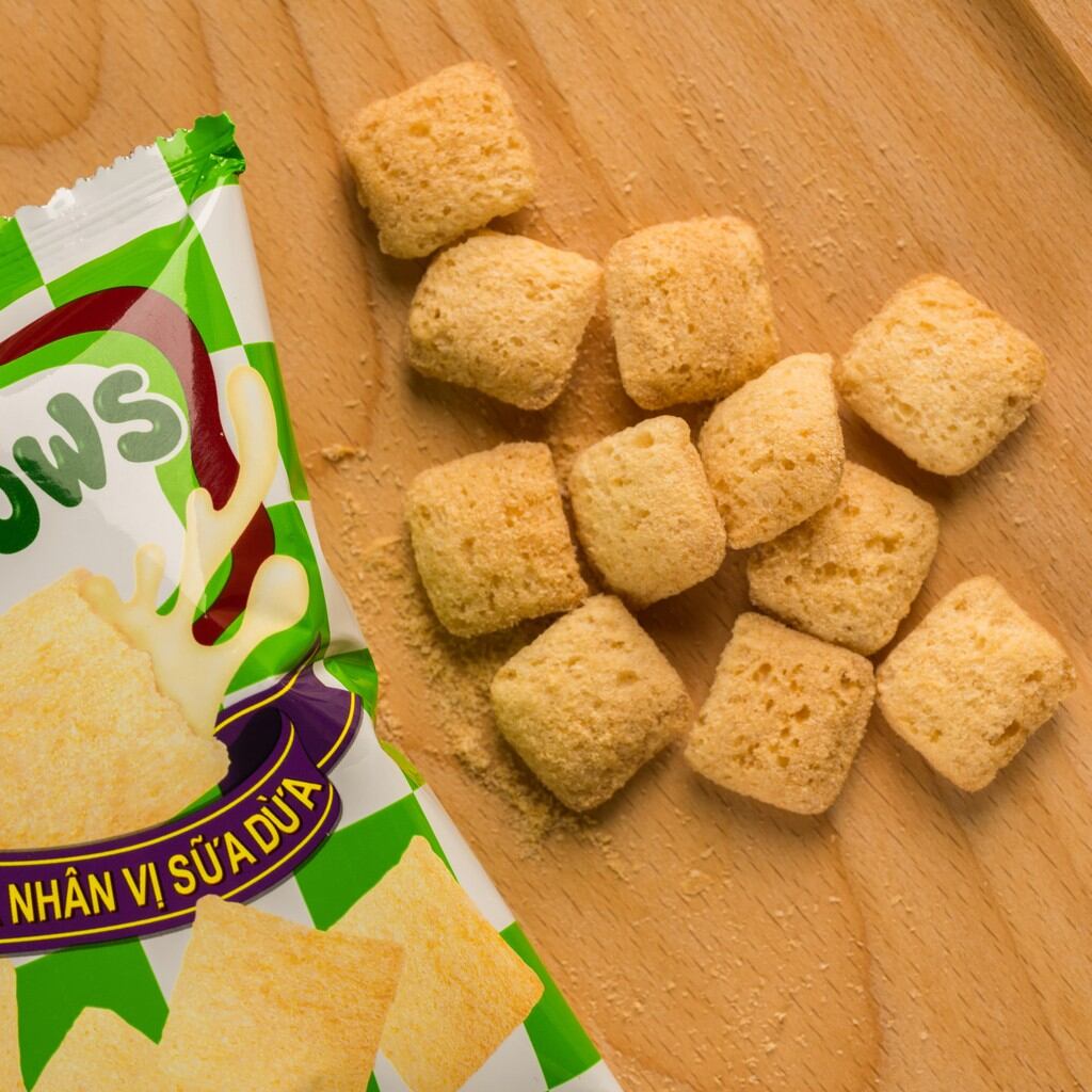 COMBO 5  GÓI Pillows Snack nhân Socola và Sữa Dừa