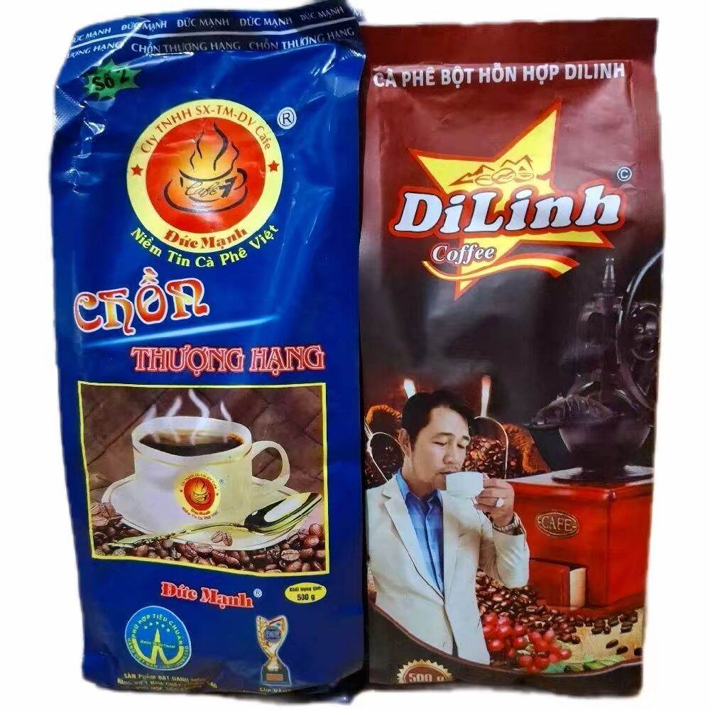 Premium Mink Film Coffee Blend + Dinh Linh Coffee Mixed Powder, 500g Package, Special Blend, Rich Aroma, Comparable to Delicious Fat-Rich Coffee from Coffee Beans