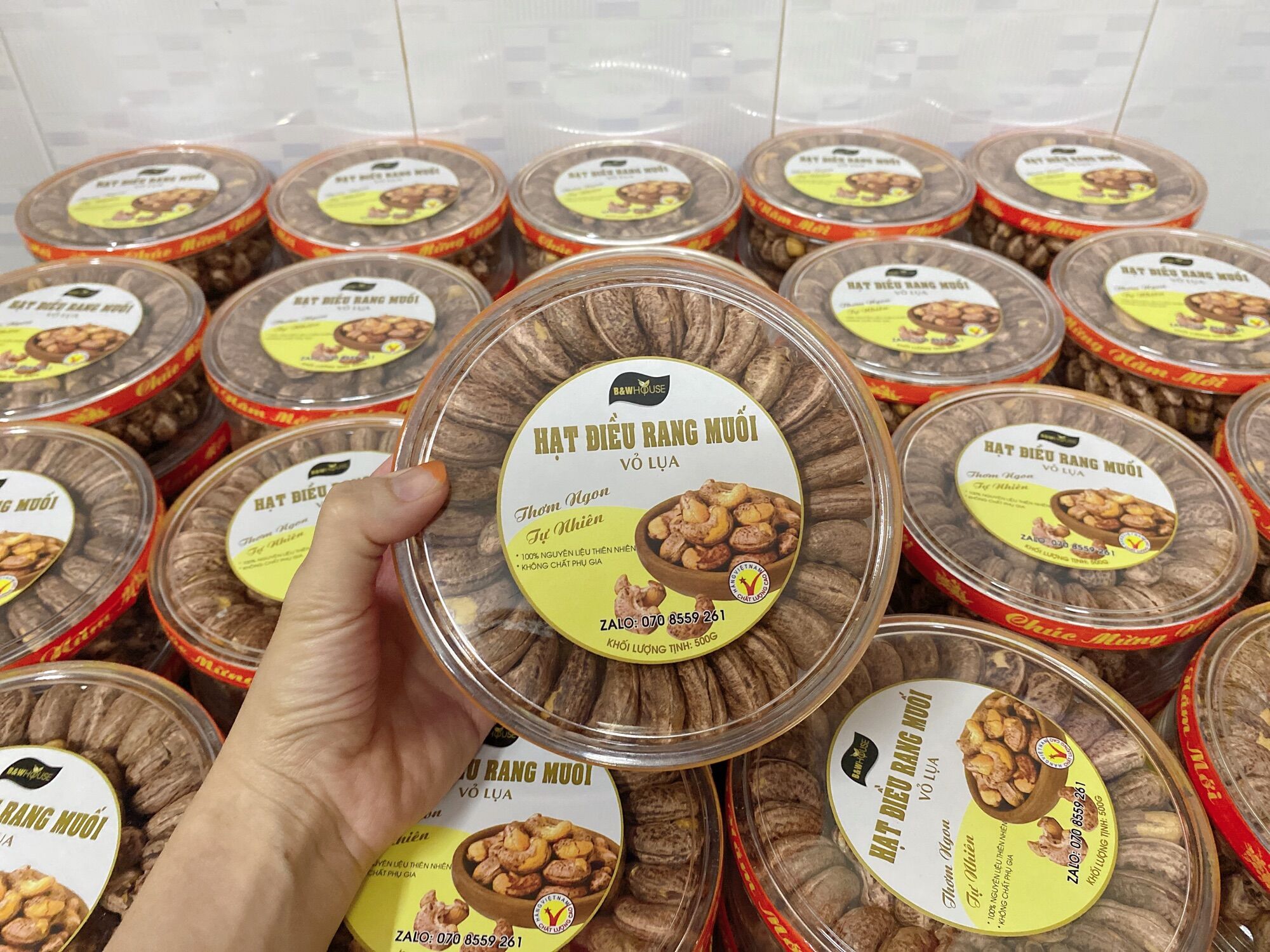 HẠT ĐIỀU LỤA RANG MUỐI BÌNH PHƯỚC 500gr