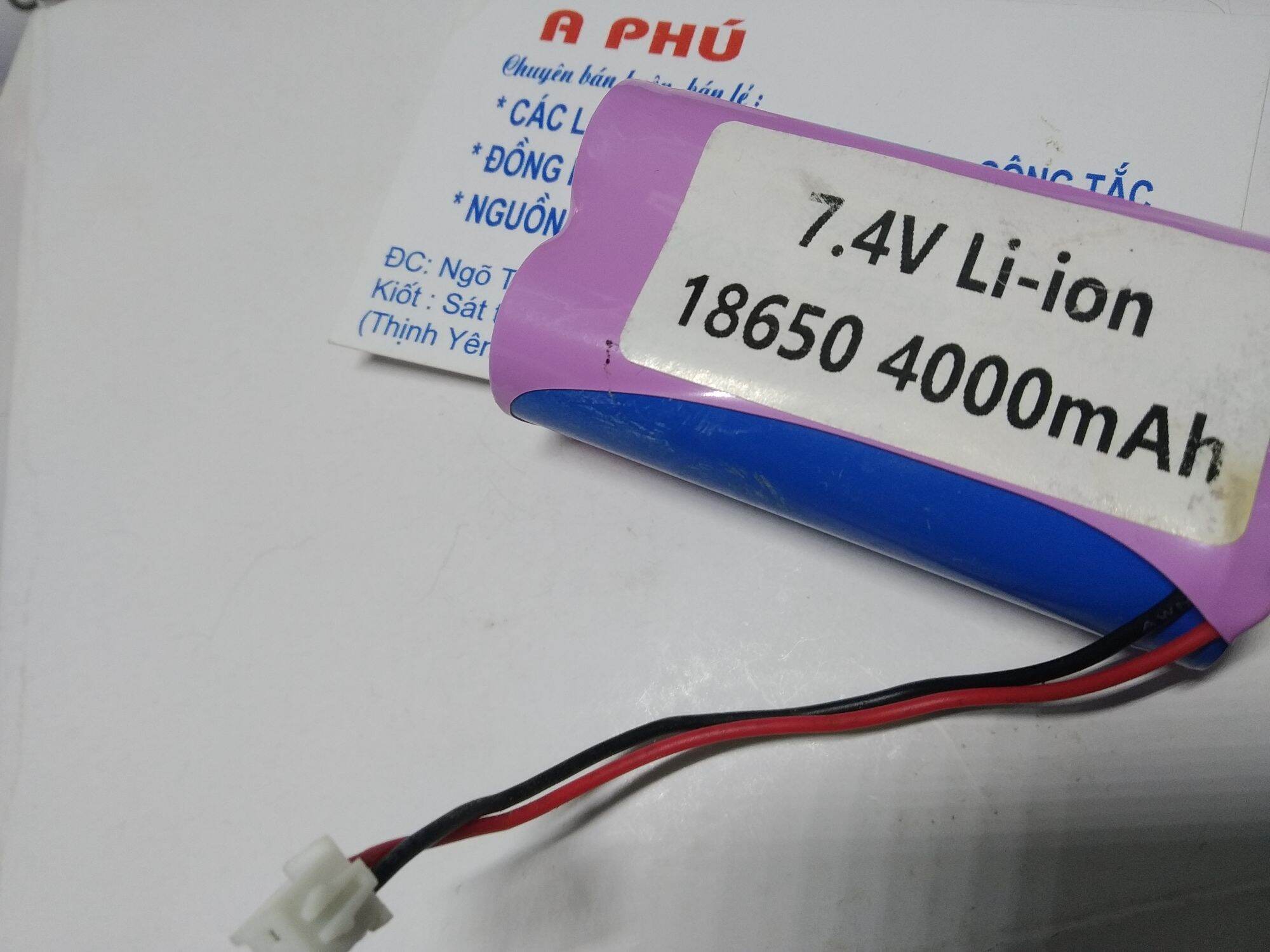 Pin 16850 2 cell hàn sẵn 7,4V
