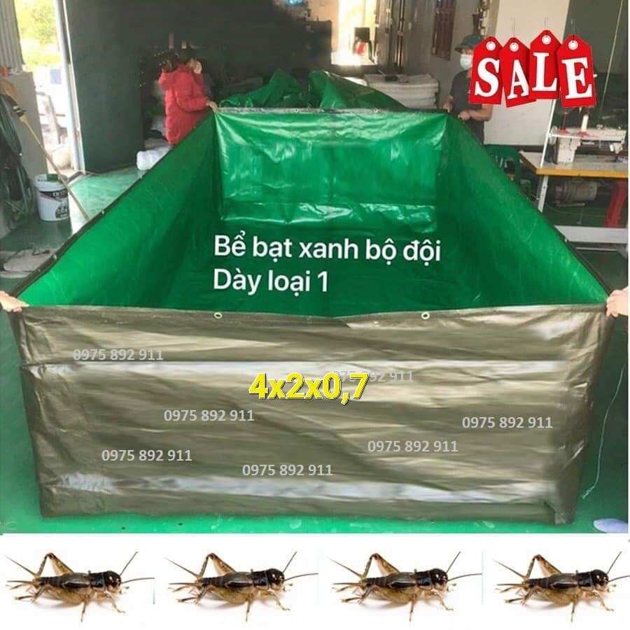 Thùng bạt nuôi dế mèn, bể bạt nuôi côn trùng