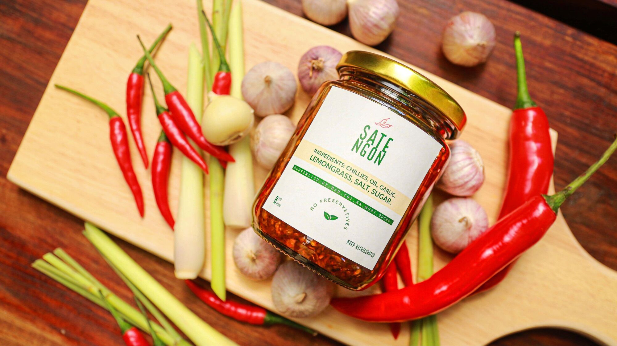 Satengon Sa tế nhà làm Combo 03 lọ thuỷ tinh 250g