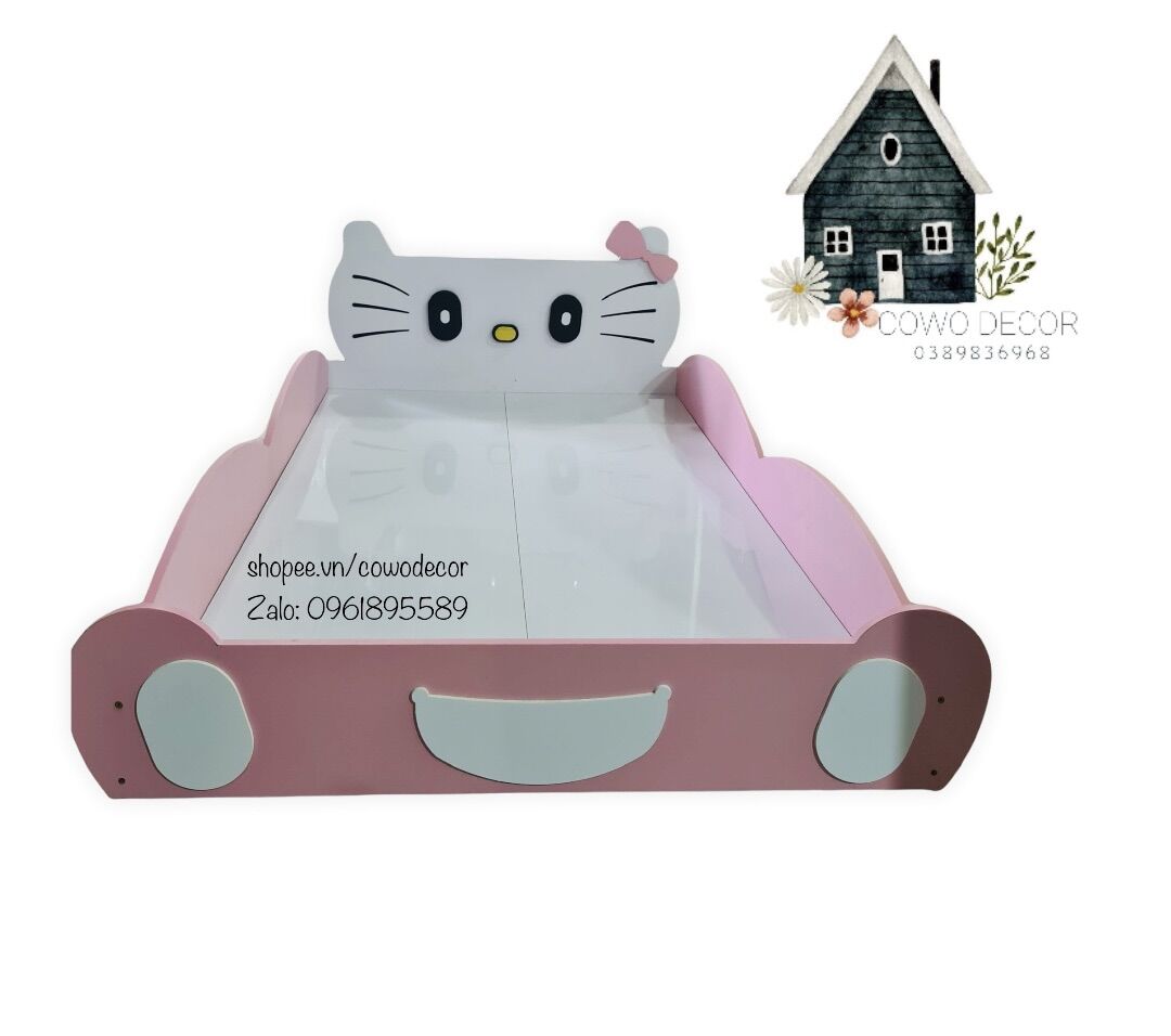 Giường Gỗ bé gái 1mx1m9 #COWODECOR