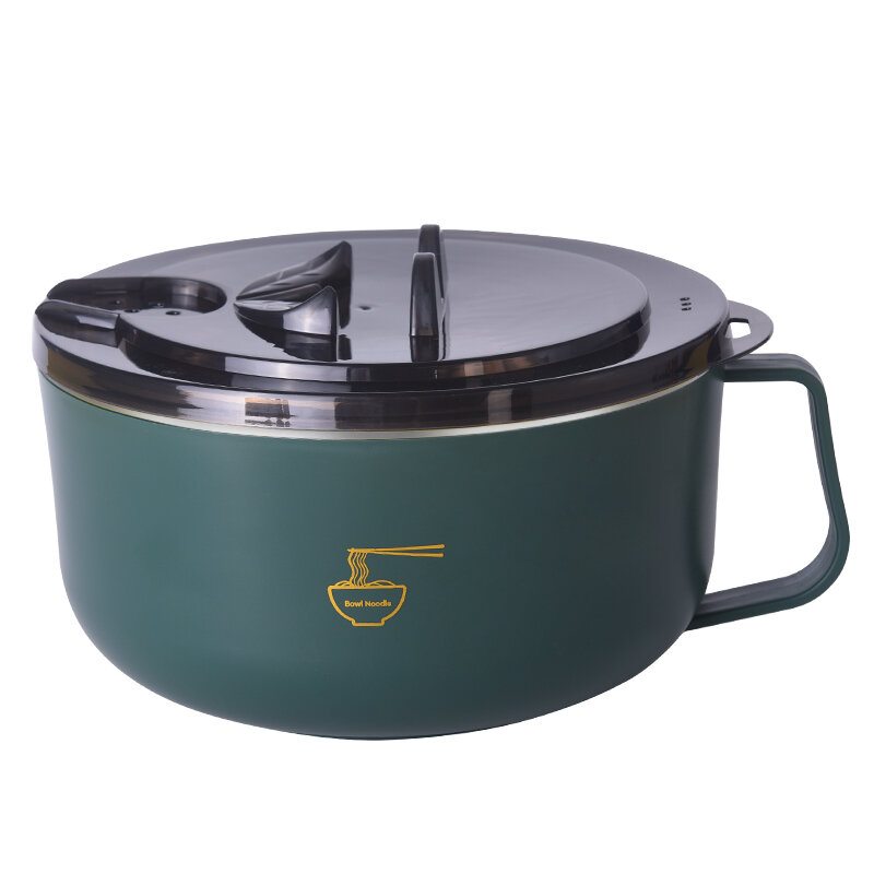 Bát pha mỳ inox bát có nắp dụng cụ thần thánh mỳ tôm học sinh dùng trong ký túc xá bát cơm bát mì ăn liền hộp cơm bộ bát đũa