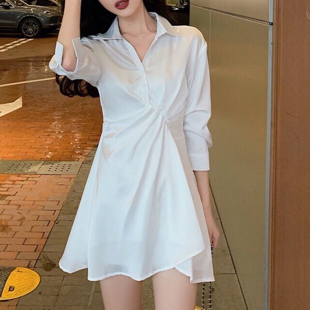 Váy sơ mi trắng mẫu 01
