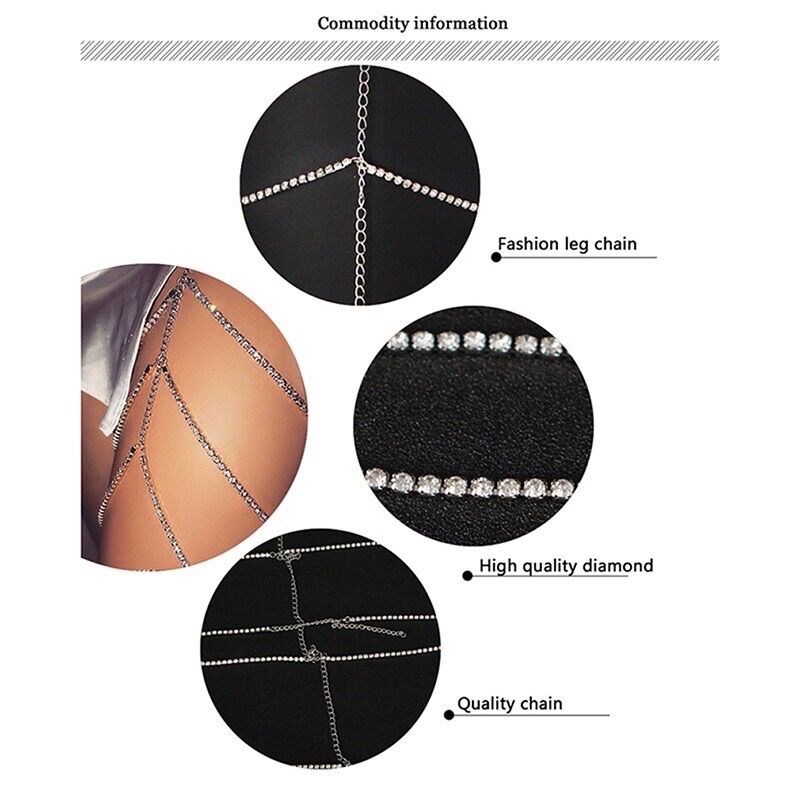 Dây, vòng đeo bắp đùi (body chain) đính đá