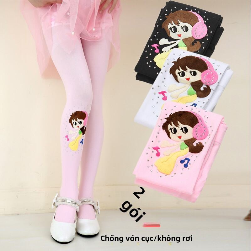Quần Tất Trẻ Em Mùa Xuân Hè Mỏng 6 Bé 7 Lớp Lót 8 Quần Khiêu Vũ 10 Liền Chân 3 Tất 9 Quần Tất Liền Q