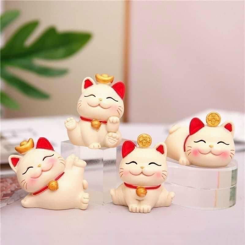 Tượng mèo thần tài 4 chú cực hot