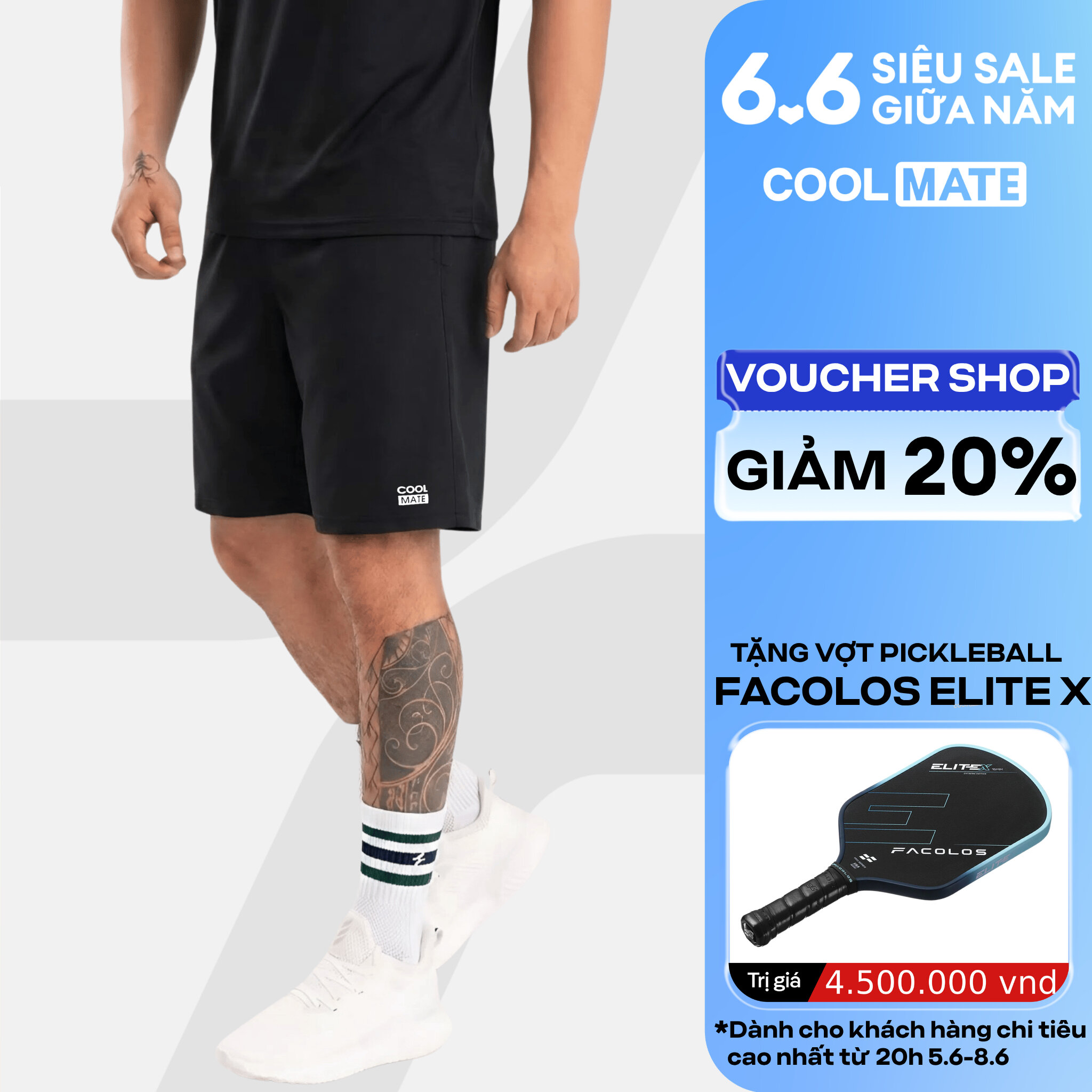 Quần thể thao nam ProMax-S1, quần tập Gym, chạy bộ , Pickleball, Tennis thoáng khí, thấm hút tốt - Coolmate