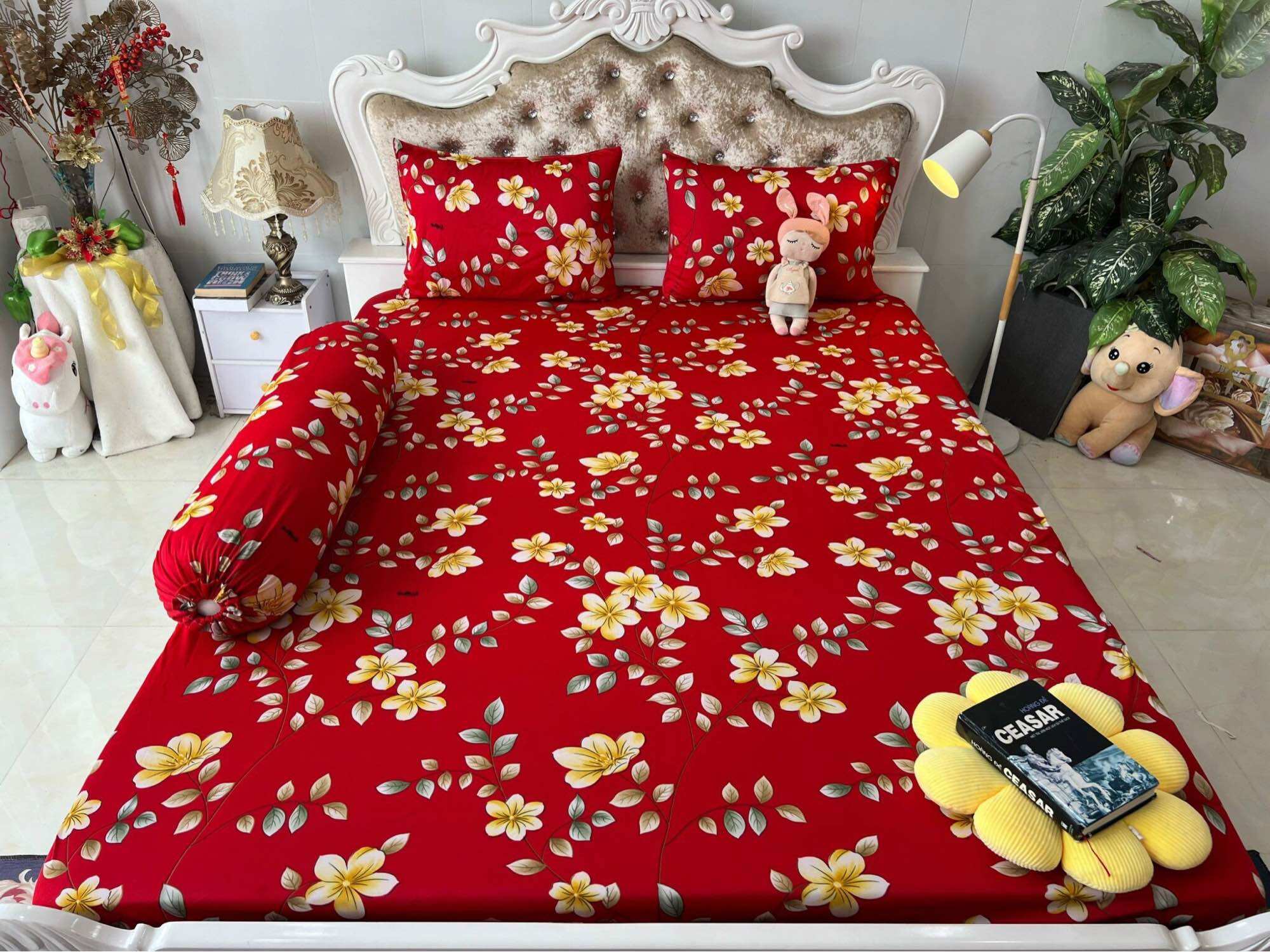 Bộ 4 drap/ga áo gối Thun Lạnh Hàn Quốc 3D Vạn Phát