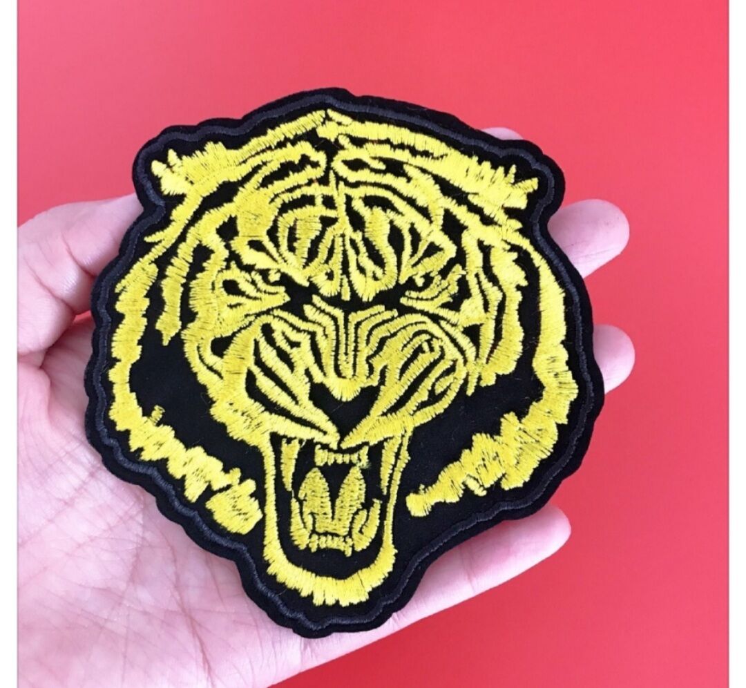 Sticker thêu ủi hình đầu hổ loại cao cấp ms77252t