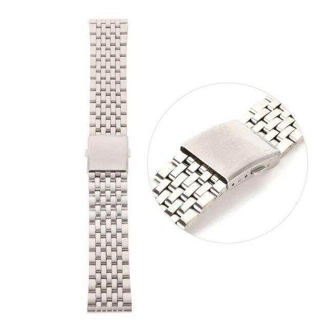 Dây đồng hồ thép không gỉ màu bạc cao cấp size 18mm 20mm 22mm thay thế cho đồng hồ đeo tay