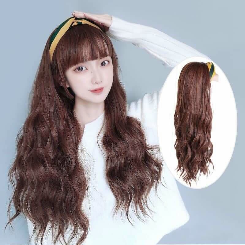 Tóc Giả Nữa Đầu Đính Cài Bdv