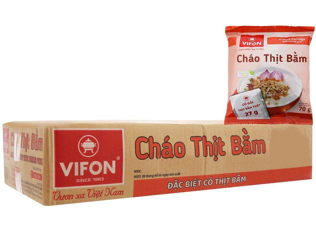 CHÁO THỊT BẰM VIFON CÓ GÓI THỊT 70G,