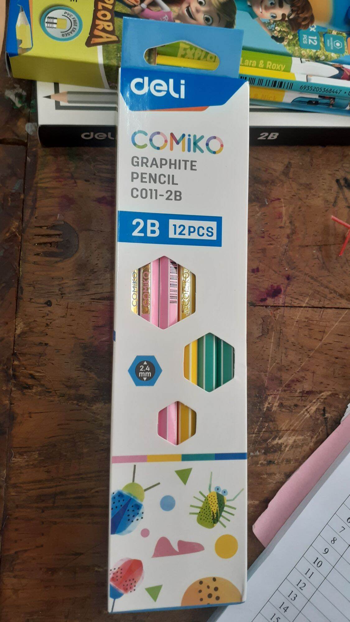 Hộp bút chì 2b Deli Comiko C011 12 bút