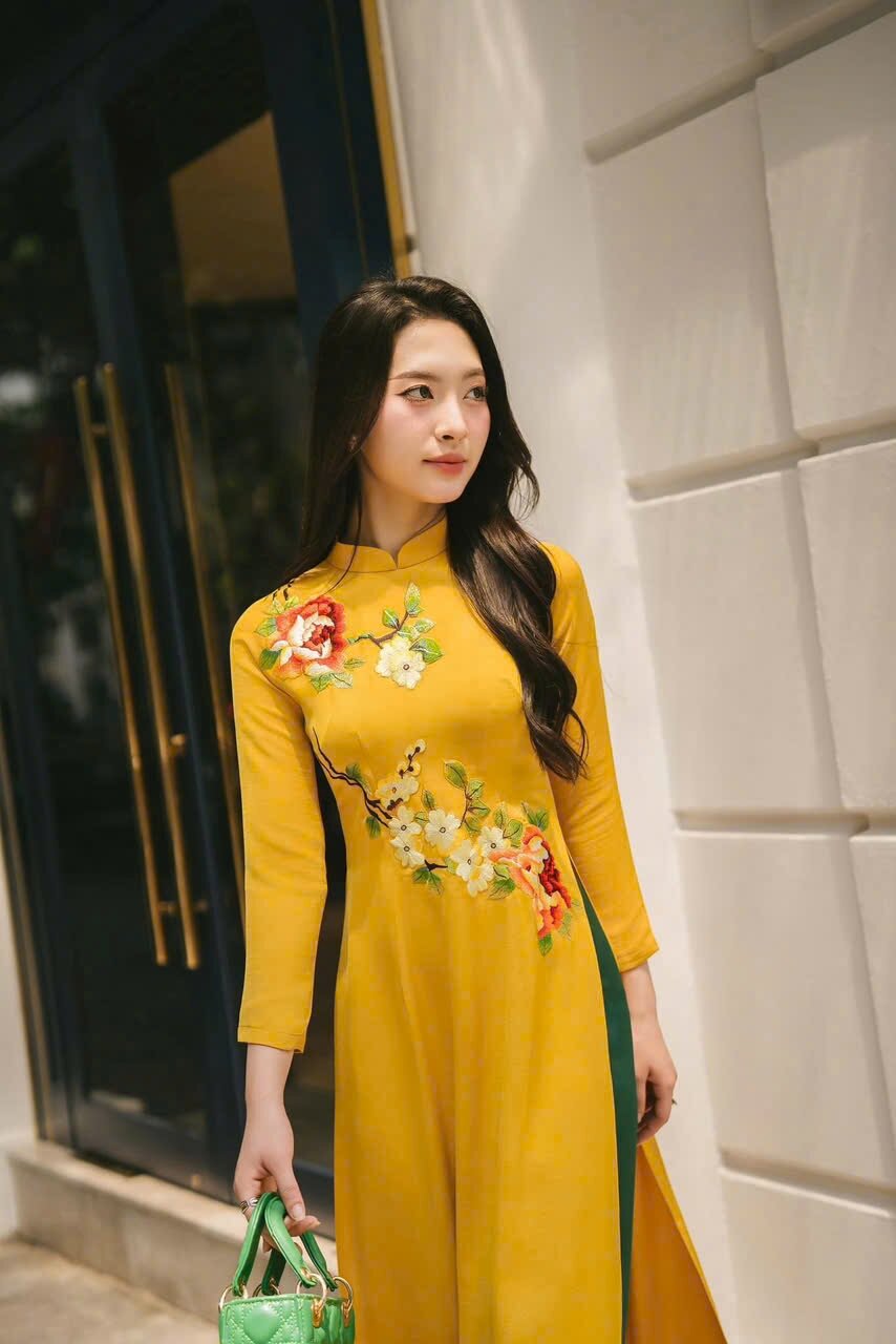 Bộ Áo dài lụa Tây thi cao cấp