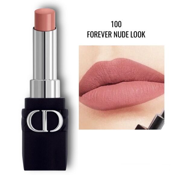 Son Di.or Rouge Forever Lipstick số 100 Forever Nude Look màu Hồng Nude của Pháp thỏi 3,2gr - mẫu mới vỏ nhám
