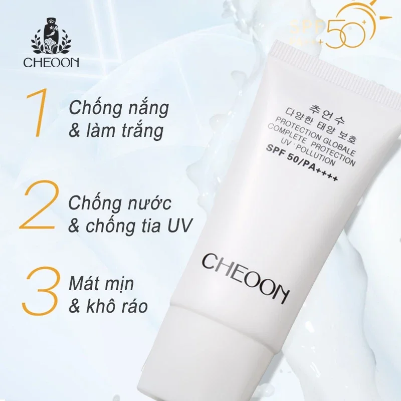 (17/04/2025)Kem chống nắng hàn quốc CHEOON spf 50 , 30g , nâng tone nhẹ tự nhiên , khô ráo không nhờn rít ,hỗ trợ trắng sáng da