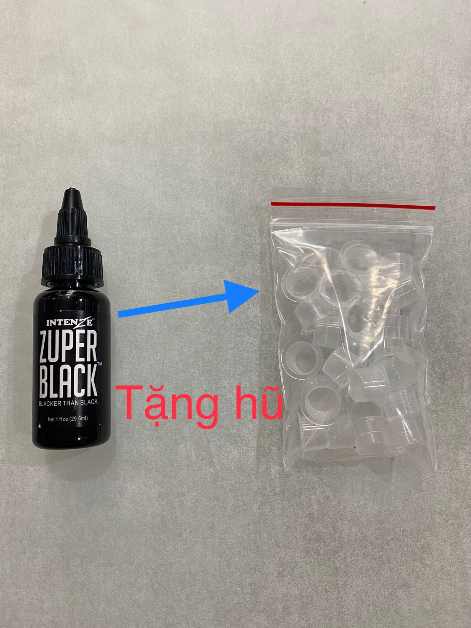 🎁 Mực xăm trung cấp mầu đen 30ml Zuper Black🎁