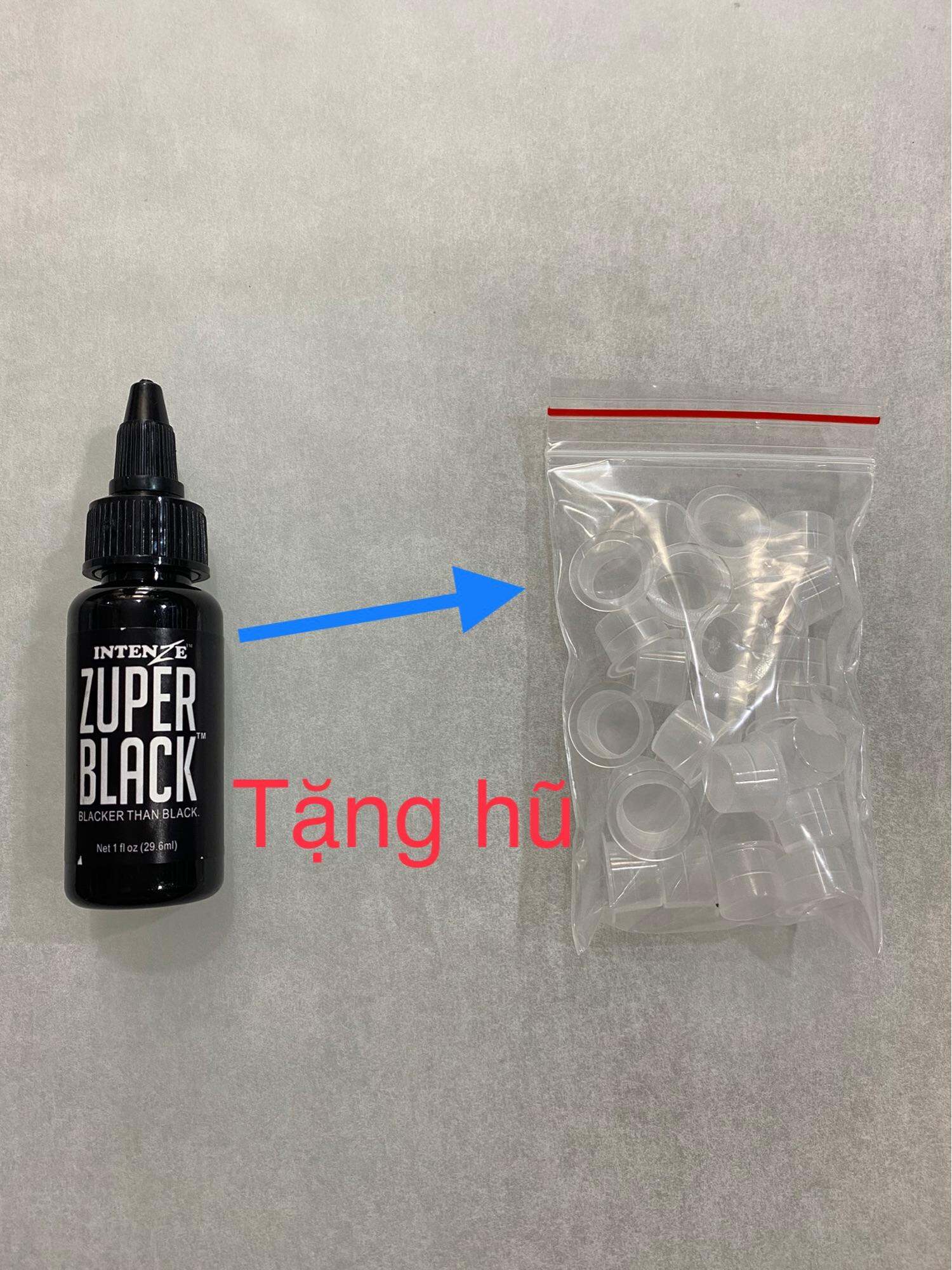 Mực xăm trung cấp mầu đen 30ml Zuper Black🎁