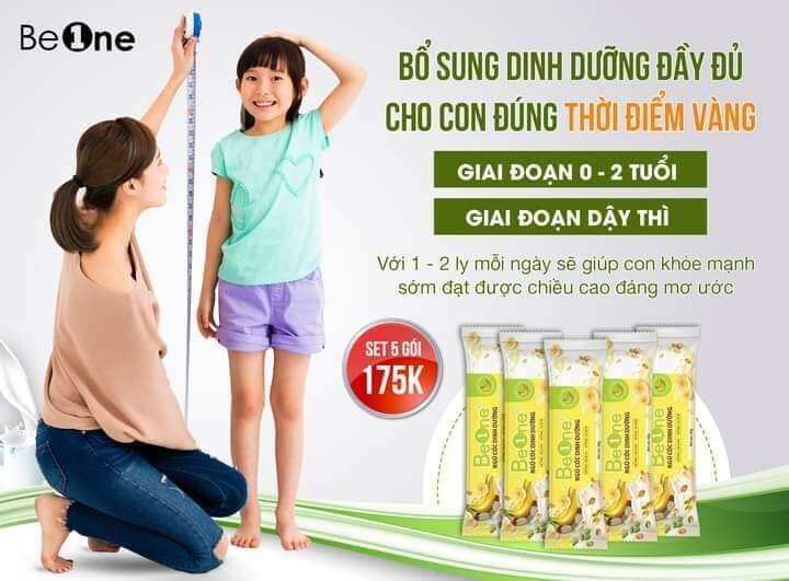 [ Ngũ cốc Beone chuối ]  hỗ trợ tăng cân biếng ăn 20 gói