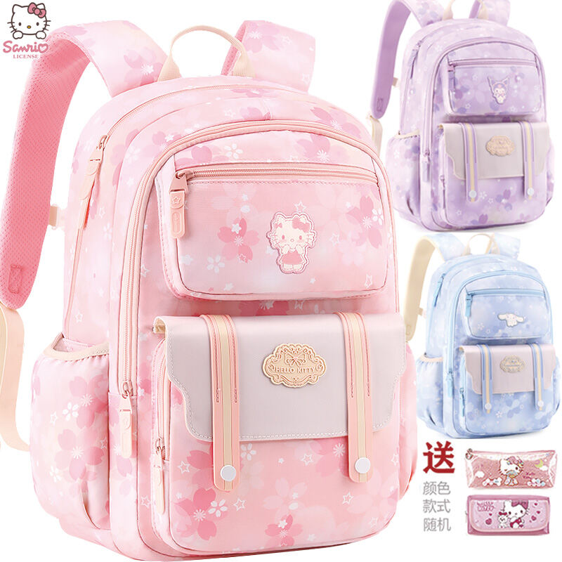 Cặp Sách Trẻ Em Hình Chó Cinnamoroll Học Sinh Tiểu Học Ba Lô Cặp Kuluo Lớp 1-6 Bảo Vệ Cột Sống Siêu 