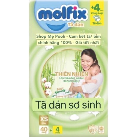Tã dán sơ sinh molfix xs40+4/xs72+8