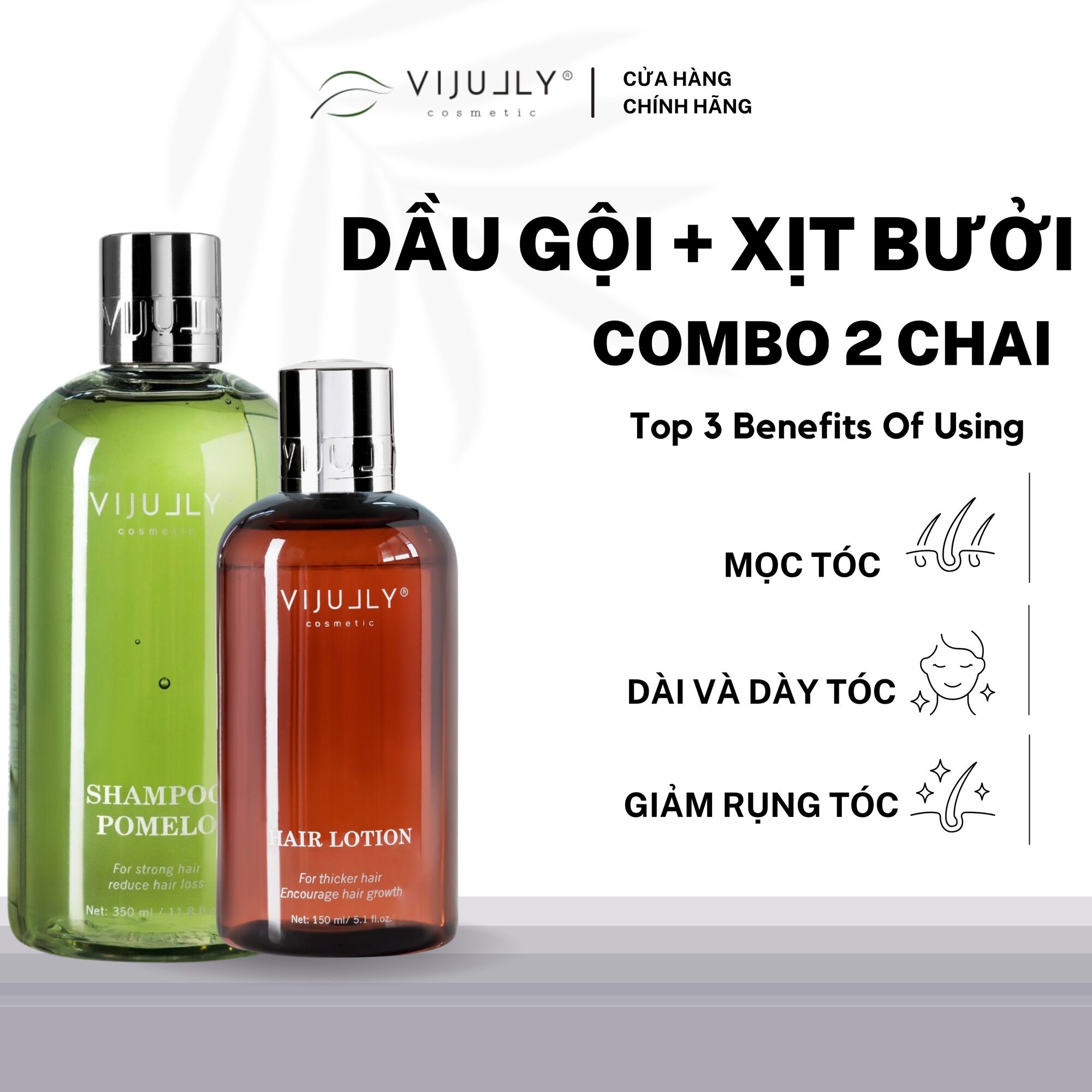 Dầu gội bưởi + tinh dầu bưởi