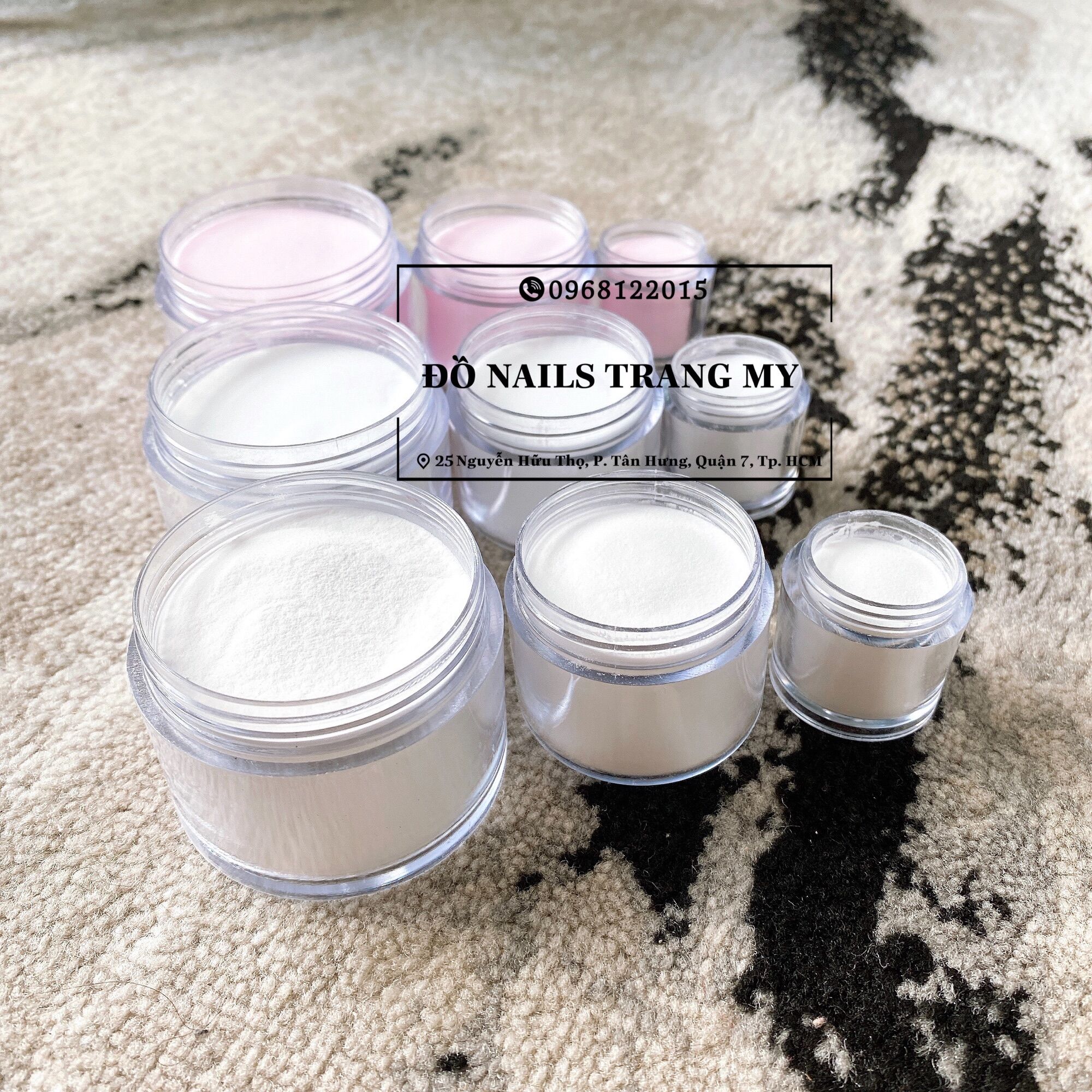 Bột Clear đắp móng, bột Nature, bột White, Pink - bột Mỹ hủ 50g